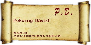 Pokorny Dávid névjegykártya